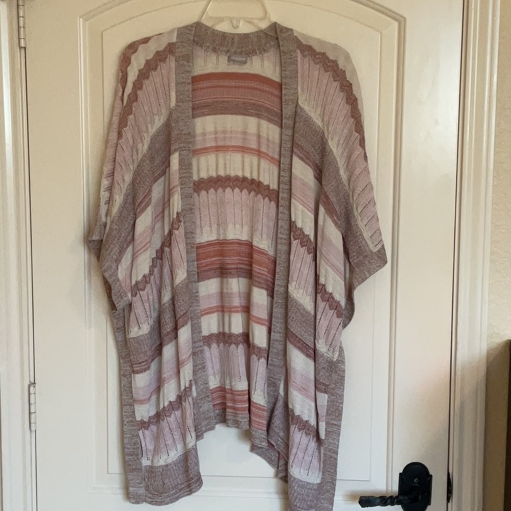 Chico’s Open Front Sweater Ruana Kimono Shawl - One Size